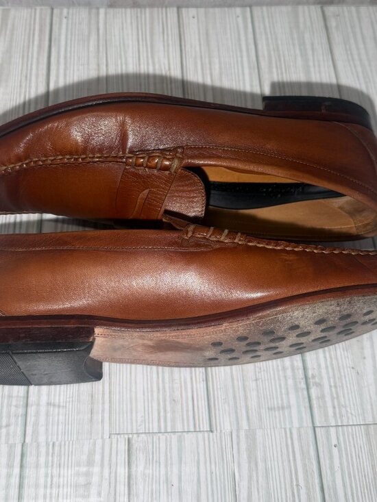 ECCO Mens 12 M Brown Leather Penny Loafers Phorene Comfort Made in Brazil main image 4